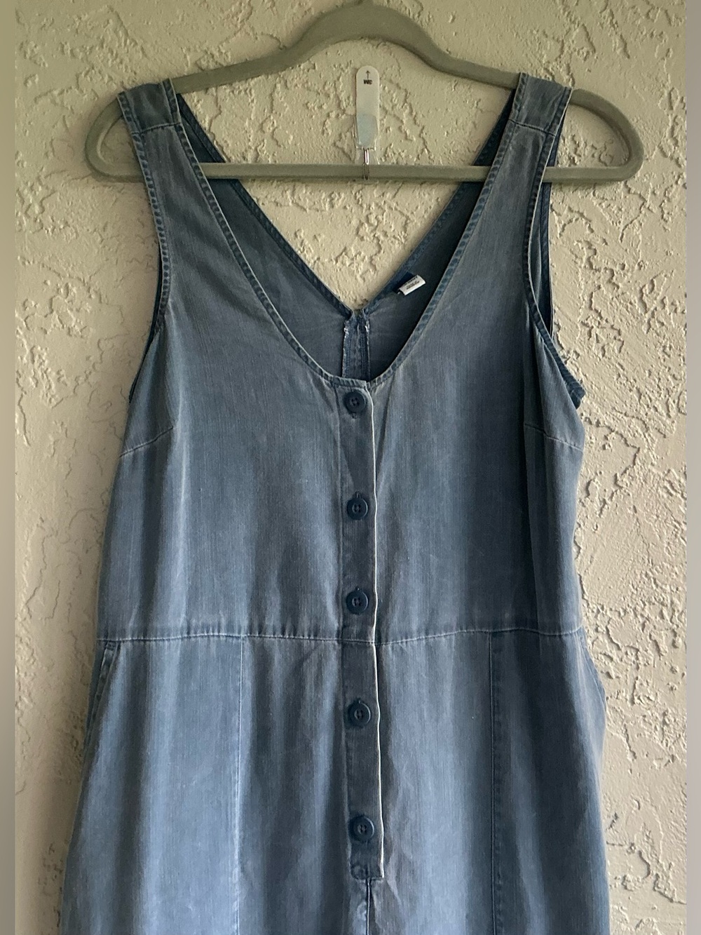 Old Navy Blue Button Up Jumpsuit - Picture 2 of 8